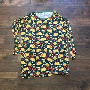 Little sleepies taco time men’s pj top size large
